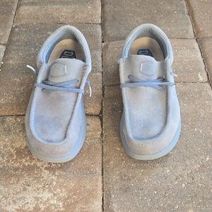 Hey Dude Light Blue Suede Slip-On Casual Shoes